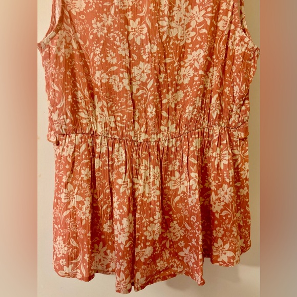 3/$25! NEW! Hem & Thread Dusty Coral Ruffle Babydoll Boutique Top S - Picture 14 of 15